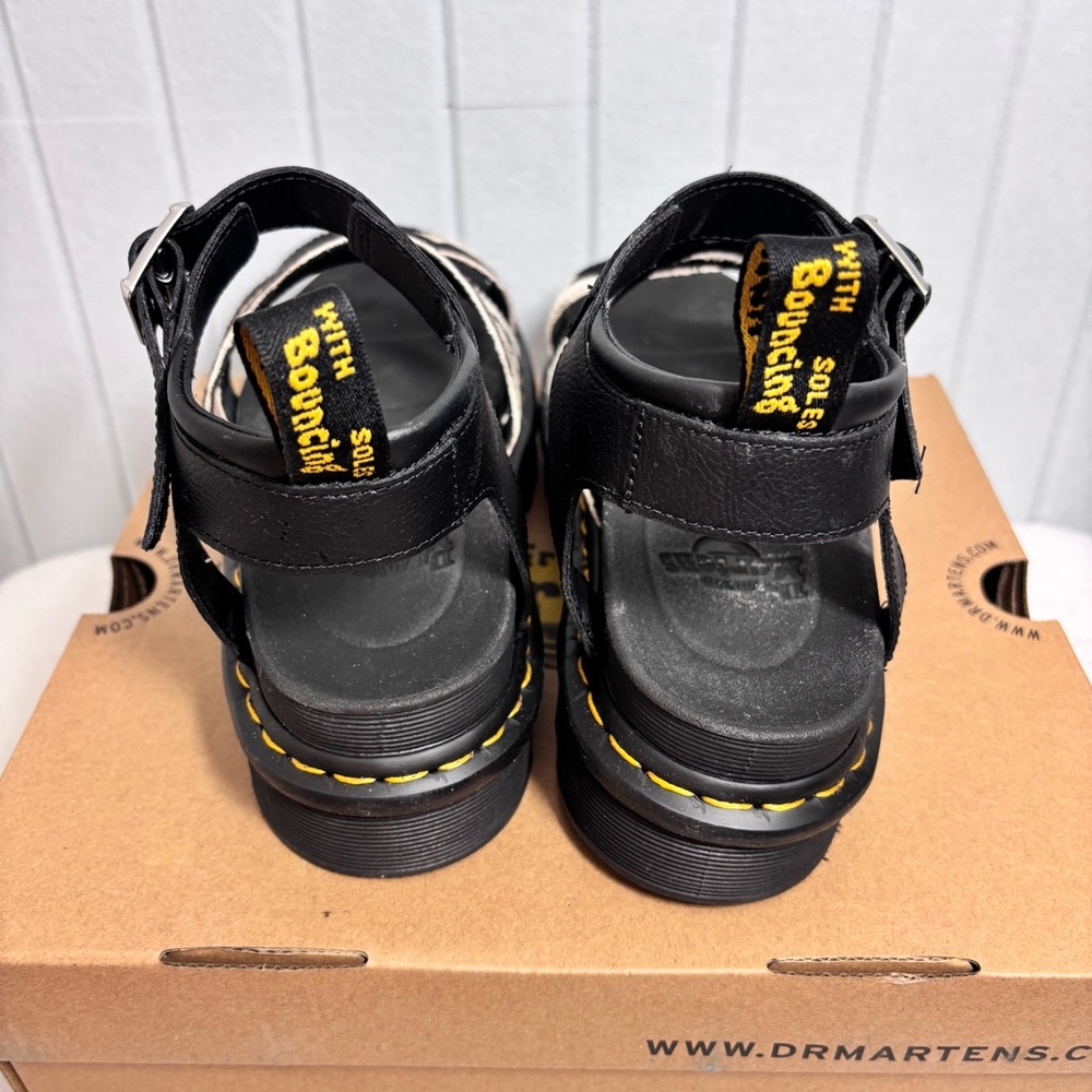 Dr. Martens Black and White Sandals - Picture 3 of 16